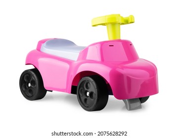 Childrens Toy Car On White Background