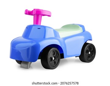 Childrens Toy Car On White Background