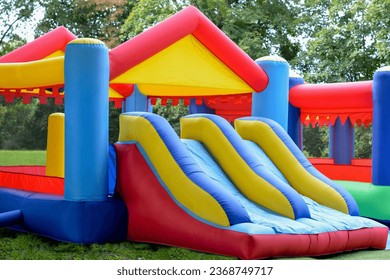 
Children's trampoline - inflatable multi-colored slide - Powered by Shutterstock