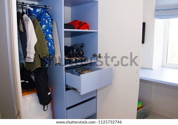 Childrens White Blue Wardrobe Russia St Stock Photo Edit Now