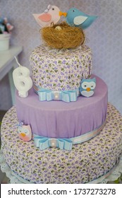 Child's 6th Birthday Cake With Birds