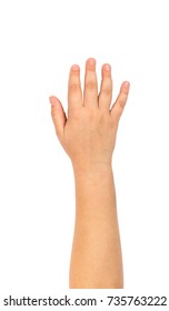 Child's Hand Isolated On A White Background.