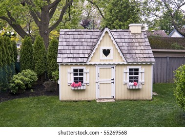 Child's Playhouse In The Yard