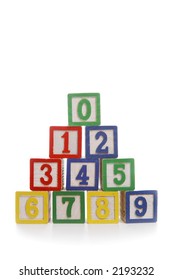 Childs Playing Blocks Numbers Isolated Over Stock Photo 2193232 ...