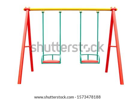 child's swing isolated on a white background