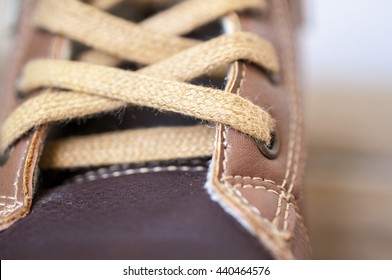 Child's Textile Brown Sneakers.