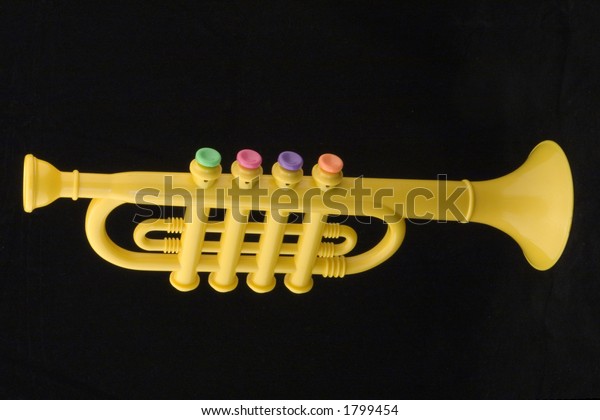 plastic toy trumpet