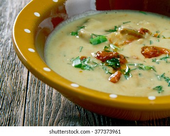 Chile Con Queso - Chile With Cheese. Appetizer Or Side Dish Of Melted Cheese And Chili Pepper Typically Served In Tex-Mex Restaurants
