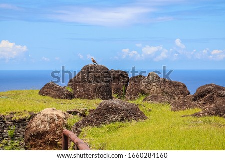 Chile Easter Island Isla de Pascua - Orongo Sacred Ancient Village
