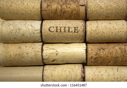 Chile Wine Corks In Rows