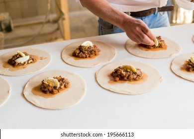 Chilean Food Preparation At The Bakery