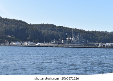 Chilean Navy Ship At Sea Frigate