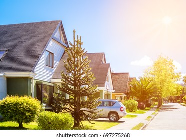 Chilean Upper Middle Class Neighborhood In Valdivia