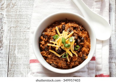 Chili Beef / Beef Chili Overhead View