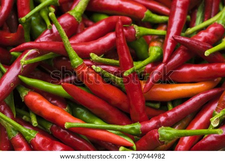 Chili or Cayenne pepper  is a spicy Thai herb that is often used as a salad of papaya salad.