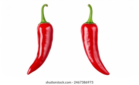 chili pepper isolated on a white background Clipping Path.