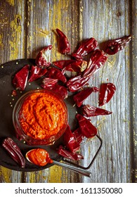 Chili Peppers Been Grind Using A Blender Was Part Of Mealprep To Cook Chili Paste Or ‘sambal’. Chili Paste Been Used A Lot In Asian Cooking’s.