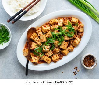 Chili Tofu, traditional chinese dish - Shutterstock ID 1969072522