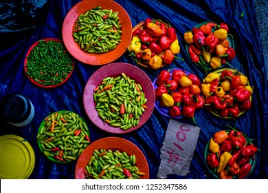 Chilies On Nadi Market, Fiji Islands