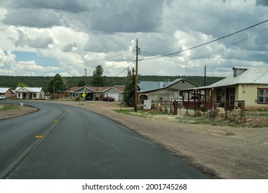 Chilili, New Mexico - May 7, 2021: Road Through Chilili, A Spanish Land Grant Community