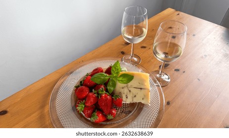 Chilled elegance on rustic elegance, basil strawberry serenade, fromage indulgence, savor Festivus and Bastille Day toasts