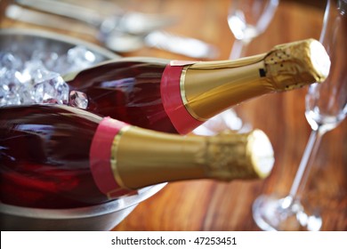 Chilled pink champagne ready for a celebration - Powered by Shutterstock