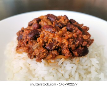 Chilli Con Carne Rice On White Stock Photo 1457902277 | Shutterstock