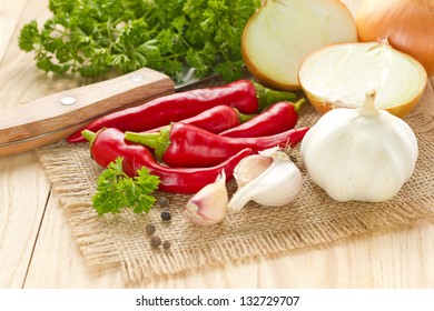 Chilli Onion Garlic Stock Photo 132729707 | Shutterstock