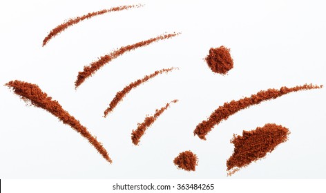 Chilli Powder On White Background