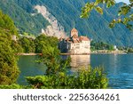 Chillon Castle or Chateau de Chillon is an island castle located on Lake Geneva near Montreux town in Switzerland