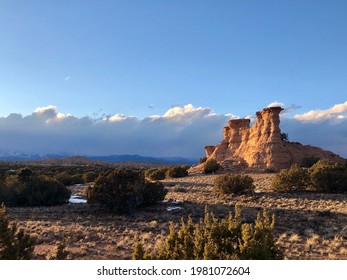 Chimayo Badlands On The High Road To Taos Winter Sunset