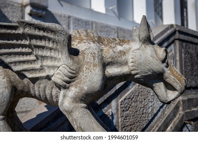 Chimera Sculpture Adorning The Balustrade Of The Stairs Of The Livadia Palace, Yalta, Crimea.