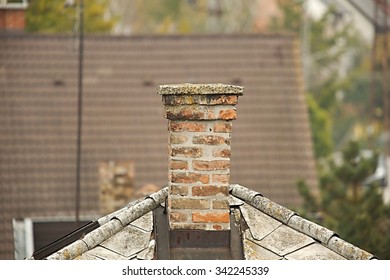 Chimney On A Roof Of A House