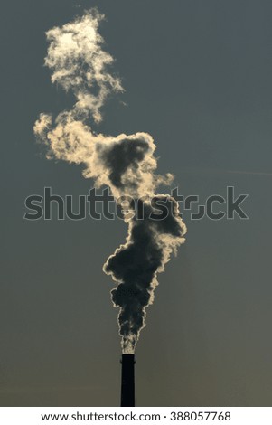 Similar – Image, Stock Photo power plant No smoking