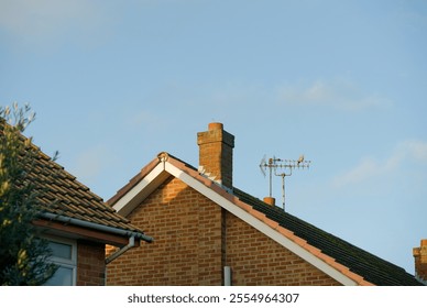 Chimney stack on a house