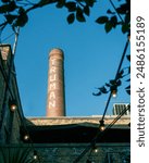 The chimney of the Truman Brewery in Brick Lane, London