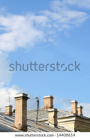 Image, Stock Photo British chimneys Town