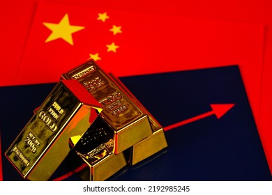 The China Continues To Import Gold, Business And Financial Concept.