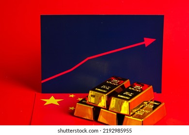 The China Continues To Import Gold,business And Financial Concept.