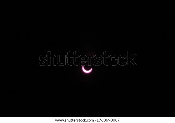 China, Huizhou City, Guangdong\
Province, June 21, 2020. Solar eclipse in the south of\
China.