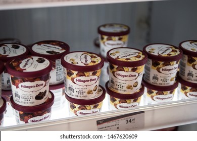 Häagen-Dazs In China : Ice Cream Products In Chinese Supermarket, Shanghai, China, 31 July 2019