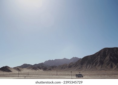 China scenery，no man's land，Gobi Desert，Yardang landform，the sky，dusk，wilderness - Shutterstock ID 2395345729