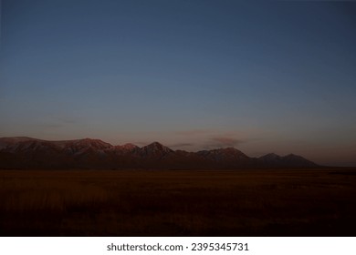 China scenery，no man's land，Gobi Desert，Yardang landform，the sky，dusk，wilderness - Shutterstock ID 2395345731