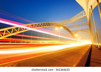 China Nanchang Modern Bridge Night