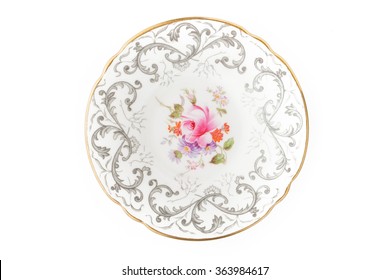 China Plate On The White Background