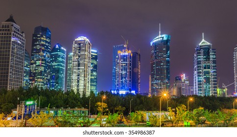 China Shanghai Night - Shutterstock ID 354986387