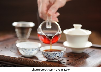 China Tea Ceremony With Puerh Tea