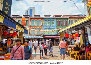 Chinatown, Singapore - 28 May 2017 : Chinatown Food Street Food In Singapore