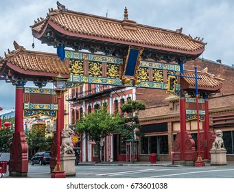 Chinatown in Victoria, Vancouver Island, British Columbia, Canada. The oldest Chinatown in Canada and the second oldest in North America after San Francisco's. 