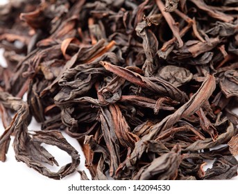 Chinese Black Tea Isolated On White Background